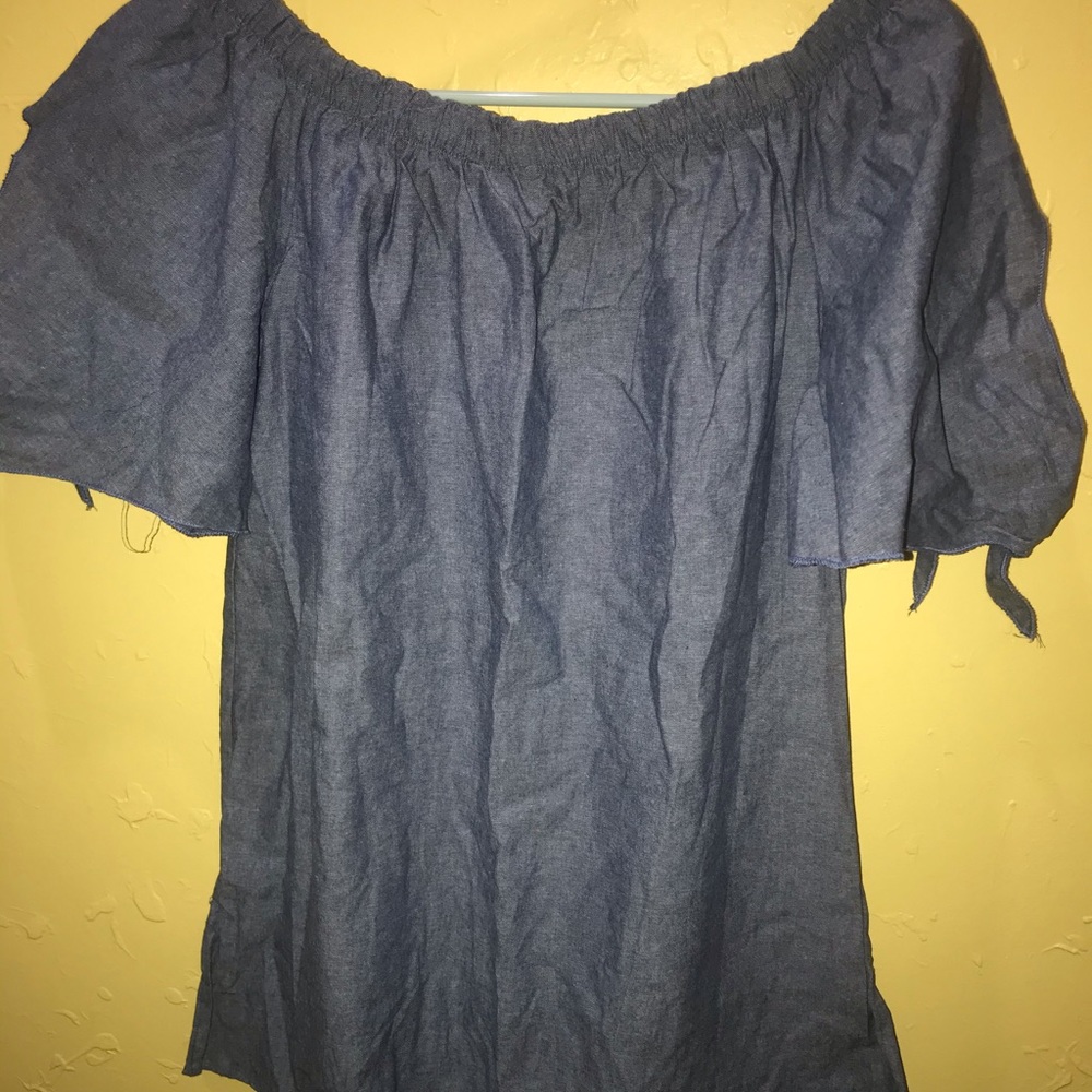 Blue cotton dress